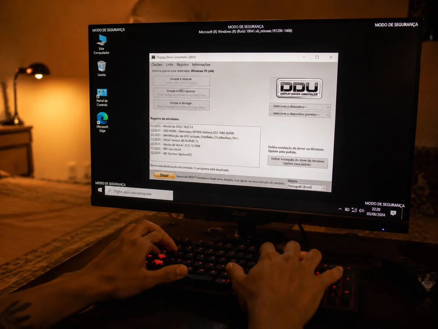 Como configurar a placa de vídeo após reinstalar o Windows