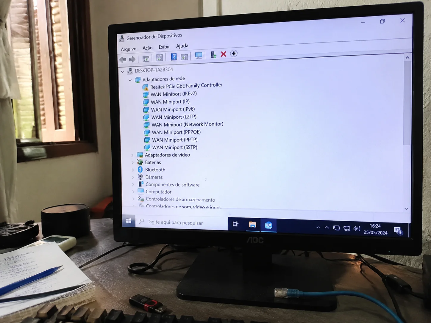 Ethernet não funciona após formatação: instale o driver