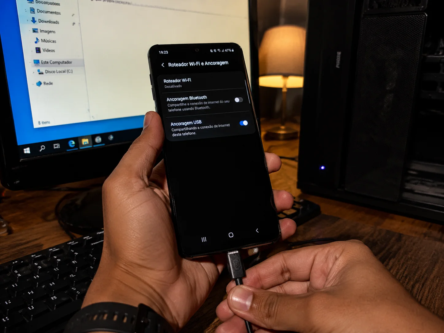 Ethernet não funciona após formatação: instale o driver