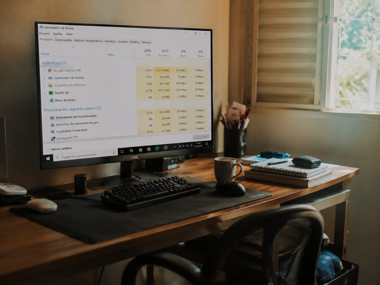Gerenciador de Tarefas: identifique processos pesados no PC